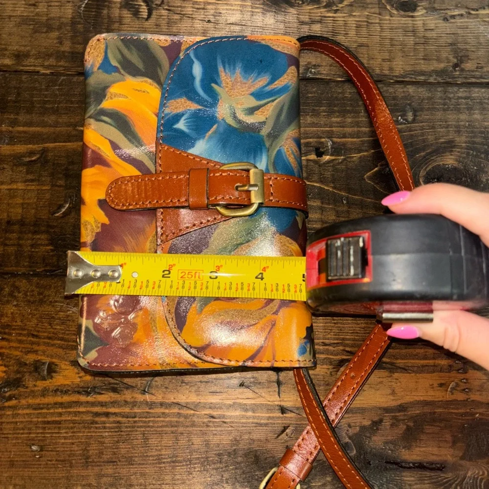 Patricia Nash Floral Leather Crossbody Bag - Picture 7 of 7